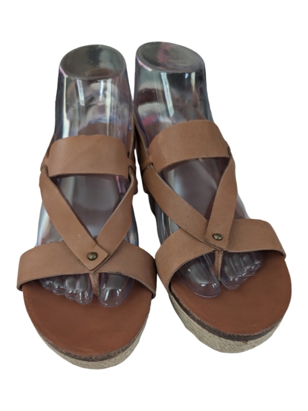 Lucky Brand Platform Wedge Espadrille Heel Sandals Shoes Bohemian Size 8.5